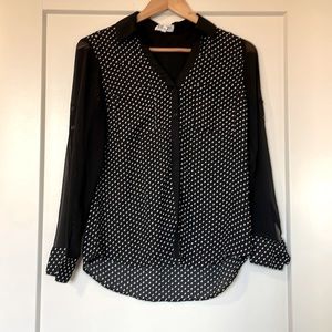 LAST CHANCE | Express Polka Dot Button Down | size S | EUC